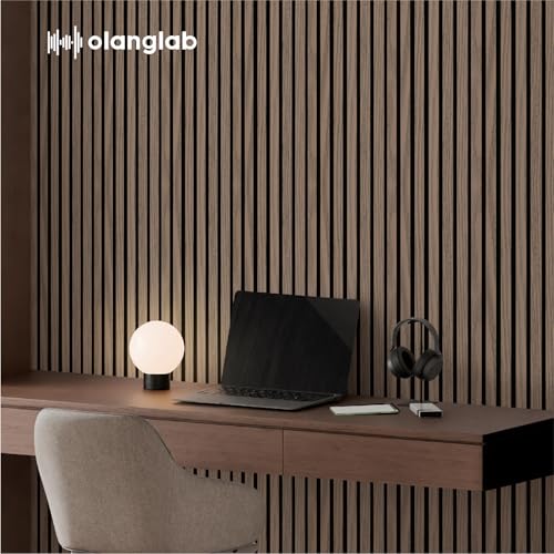 Olanglab Wood Panels for Wall 4Pack 94.5"x12.6" Dark Walnut - color: Dark Walnut