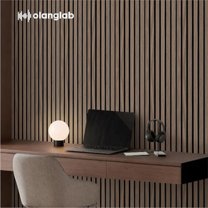 Olanglab Wood Panels for Wall 4Pack 94.5"x12.6" Dark Walnut - color: Dark Walnut