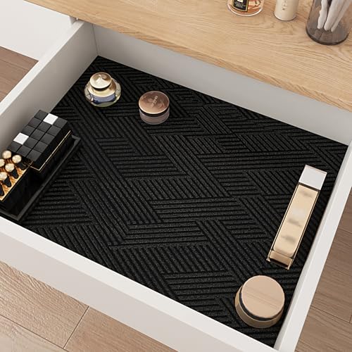 Decotalk Black Textured Geometric Peel and Stick Wallpaper - Black Textured Wallpaper for Bedroom 17.7x200 Inch Geometric Wall Paper Removable Dark Cabinets Vinyl Wrap, Renter Friendly - size: 17.7" x 200"