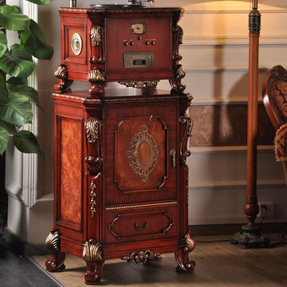 Antrader 2Pcs Vintage Wooden Carved Onlay Appliques, 8.66"×5.9"(Style 20) - style: Style 20, Small Size