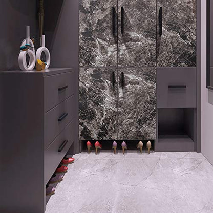 Livelynine 36 Inch Kitchen Countertop Contact Paper Waterproof Dark Marble Contact Paper for Countertops Peel and Stick Wallpaper Bathroom Counter Top Vinyl Wrap Laminate Desk Table Cover Removable - color: Dark marble, size: 36" x 197"