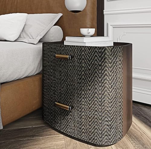 FunStick 15.8"x240" Black and Gold Grasscloth Wallpaper Self Adhesive Fabric Peel and Stick Wallpaper Geometric Wallpaper Removable Modern Herringbone Contact Paper for Bedroom Cabinets Desk Shelves - size: 15.8" x 240"