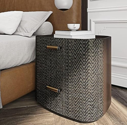 FunStick 15.8"x240" Black and Gold Grasscloth Wallpaper Self Adhesive Fabric Peel and Stick Wallpaper Geometric Wallpaper Removable Modern Herringbone Contact Paper for Bedroom Cabinets Desk Shelves - size: 15.8" x 240"