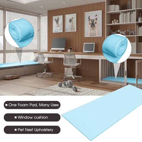 Amylove 1 Pack Upholstery Foam Sheet, 1/2" X 24" X 72", Blue - color: Blue, size: 1/2" X 24" X 72"