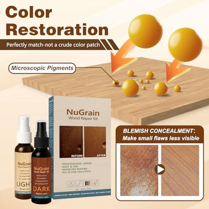 Professional Wood Floor Scratch Repair,Wood Repair Kit,Wood Furniture Repair,Floor Cover Nicks and Scratches,Hides Minor Defects,Restore a Finish for Wood