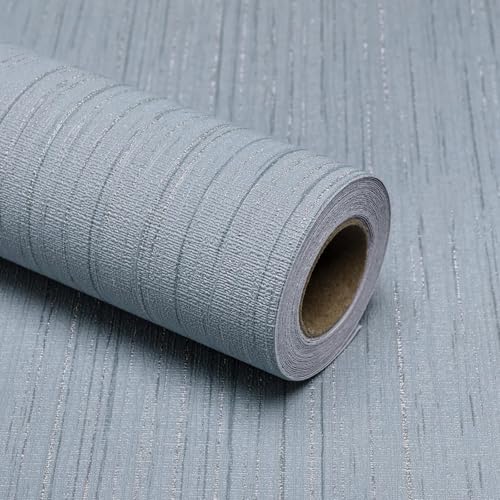 Grasscloth Peel and Stick Wallpaper Grey Blue Contact Paper 15.7in X 118in - color: Grey Blue, size: 15.7" x 118.1"