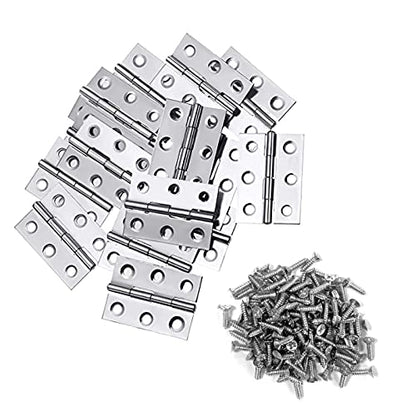 2 Inch Stainless Steel Hinges for Wood Box Crafts, 20 Pack - color: Silver, size: 20 PCS 1.75x1.25 Inch