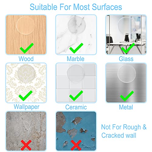 Door Stopper Wall Protector,Transparent Large Round - size: 9 cm Round (3 pcs)