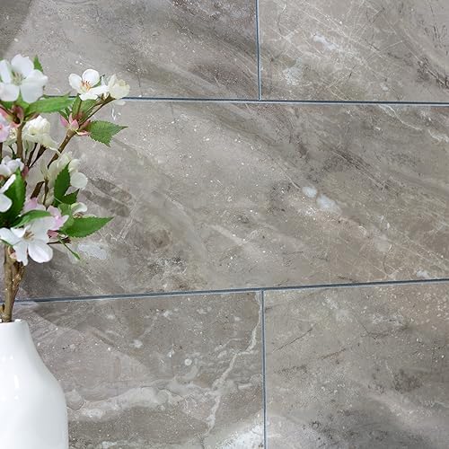 Palisade 22.8 in. x 7.31 in. Vinyl Wall Tiles in Venetian Marble (10 Pack) - color: Venetian Marble, size: Case of 22.8 in. x 7.31 in. Tiles