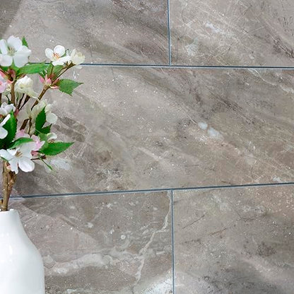 Palisade 22.8 in. x 7.31 in. Vinyl Wall Tiles in Venetian Marble (10 Pack) - color: Venetian Marble, size: Case of 22.8 in. x 7.31 in. Tiles