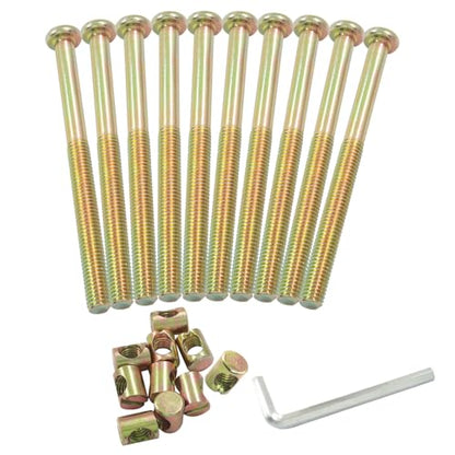 M8 X 100mm Barrel Bolt Nuts, 10 Pack - size: M8(100mm)