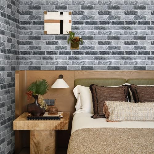Commomy 3D Faux Brick Peel and Stick Tiles 10 pcs 11.8" x 11.8" - color: Brick-V