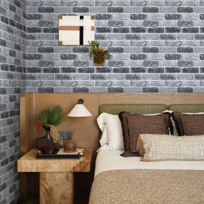 Commomy 3D Faux Brick Peel and Stick Tiles 10 pcs 11.8" x 11.8" - color: Brick-V