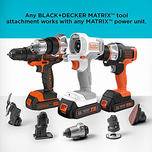 BLACK+DECKER 20V MAX Matrix Cordless Drill/Driver Kit, White (BDCDMT120WC1FF) - style: Drill Kit (White)