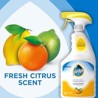 Pledge pH Balanced Multi Surface Cleaner Spray, Fresh Citrus, 25 oz, 3 pk - size: 25 Fl Oz (Pack of 3)