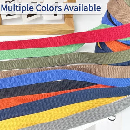 Blue Cotton Webbing 1in x 10Yards - color: Blue