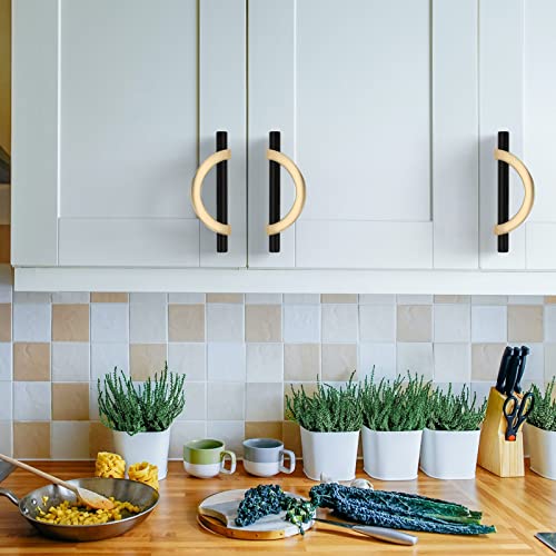 Amerdeco 10 Pack Black Brushed Gold Cabinet Pulls 3.75 Inch(96MM) Hole Centers Kitchen Cabinet Handles Hardware Kitchen Handles for Cabinets Cupboard Handles Drawer Pulls… - color: Black Brushed Gold, size: 3.75"/96MM Hole Center, style: 10 Pack
