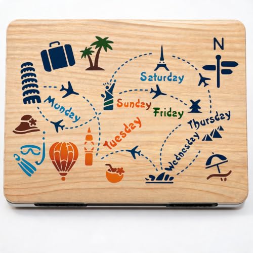 TIAMECH A4 Reusable World Travel Landmark Stencil for Painting - color: World Travel Landmark