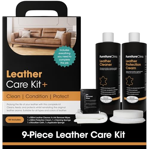 Furniture Clinic Large Leather Care Kit, For Cleaning & Protection