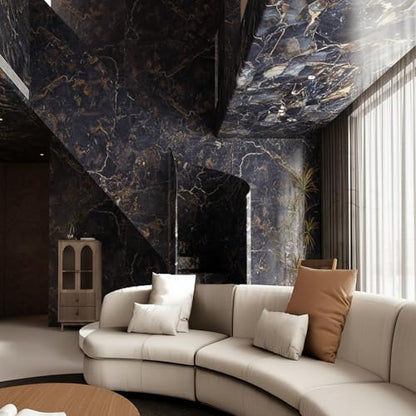 16" × 118" Black Marble Contact Paper Granite Wallpaper Peel and Stick Self-Adhesive Waterproof Removable for Renters Table Cabinets Meeting Room Kitchen Furniture Countertops - size: 16" x 118"