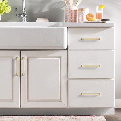 9BUILD 10 Pack 5 Inch Brushed Brass Cabinet Pulls,Kitchen Hardware - color: Brushed Brass, size: 5"/128MM Hole Center