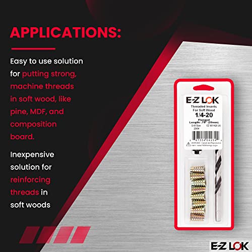 E-Z LOK Thread Repair Kit, 0.25-20 - size: 1/4-20 x 20mm, style: Flanged
