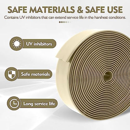 LukLoy 2" Wide 50ft Long Vinyl Straps for Patio Chairs Repairs, Driftwood - color: Driftwood