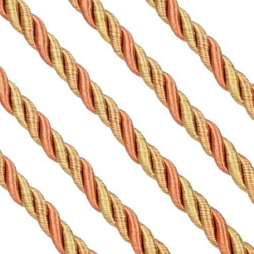 10 Yards / 1cm Twisted Rope Cord Trim Nylon Rope Thread String for DIY,Home Decor,Sofa Furniture Decoration-Mix Orange - style: mix orange