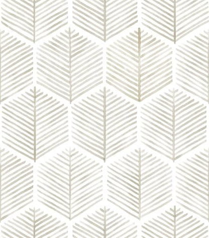MelunMer Geometric Peel and Stick Wallpaper Boho Beige White 17.3''×591'' - color: Beige, size: 591"×17.3" (70.95 sq.ft)
