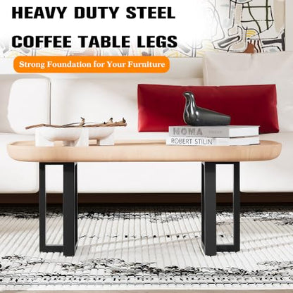 16 Inch Furniture Legs, Metal Coffee Table Legs Set of 2,Black - size: 16in