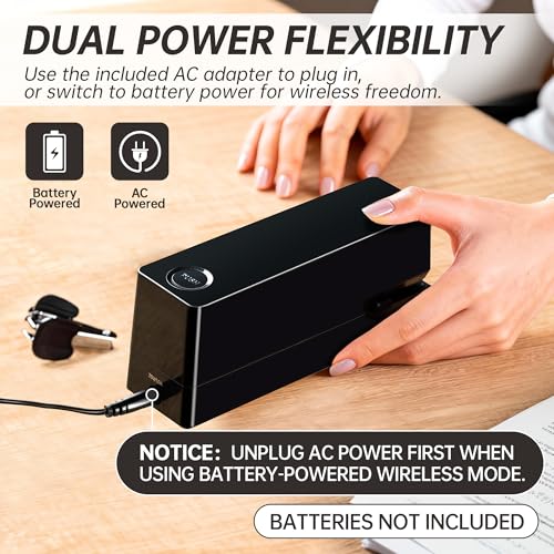 Deli Electric Stapler, Automatic Staplers for Desk, 25-Sheet Capacity - color: Black