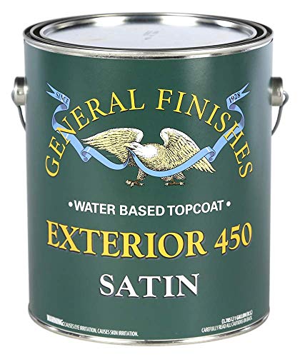General Finishes Exterior 450 Water Based Topcoat, 1 Gallon, Satin - color: Satin, size: 1 Gallon