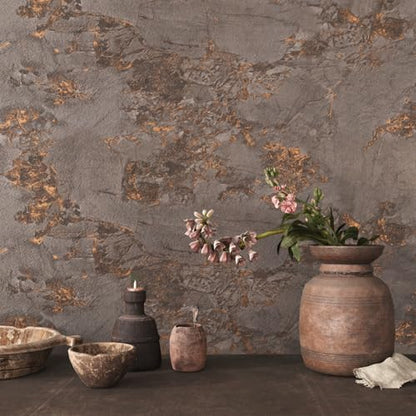 VEELIKE Luxury Bronze Brown Marble Countertop Contact Paper Peel and Stick Countertops Waterproof Thick Marble Wallpaper 15.7''x354'' Self Adhesive Countertop Covers for Kitchen Countertop Vinyl Wrap - color: Bronze Brown, size: 15.7" x 354"