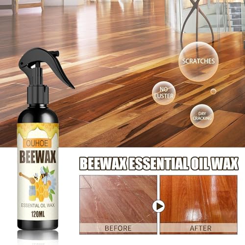 2PCS Natural Beeswax Spray, Beeswax Spray Cleaner, Furniture Polish,The Original Furniture Polish for living rooms,kitchens,wood furniture floors
