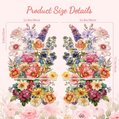 Peacoblue Vintage Flowers Rub On Transfers for Furniture Craft 6"x12" - style: Vintage Flowers