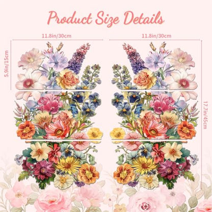 Peacoblue Vintage Flowers Rub On Transfers for Furniture Craft 6"x12" - style: Vintage Flowers