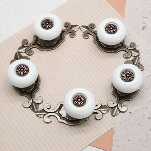 Ceramic Knobs, White Dresser Knobs, 10pcs - color: White, size: 10 Pieces