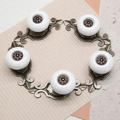 Ceramic Knobs, White Dresser Knobs, 10pcs - color: White, size: 10 Pieces