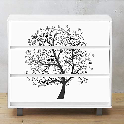 Self-Adhesive Dresser Sticker, Peel and Stick Furniture Stickers/Decals, Removable Furniture Skin (002, MALM)… - color: Md002, size: MALM