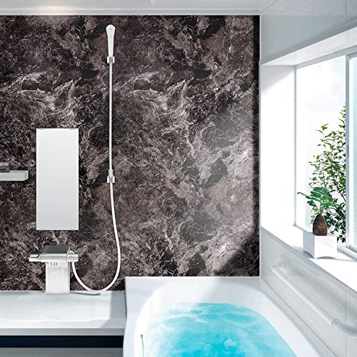 Livelynine Black Brown Marble Contact Paper for Countertops Peel and Stick - color: Dark marble, size: 15.8" x 78.8"