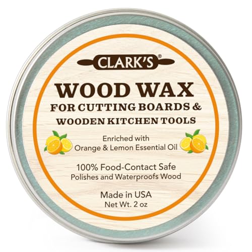 CLARK'S Wood Butter Cutting Board Wax, 2 oz - Citrus Scent - Food Safe