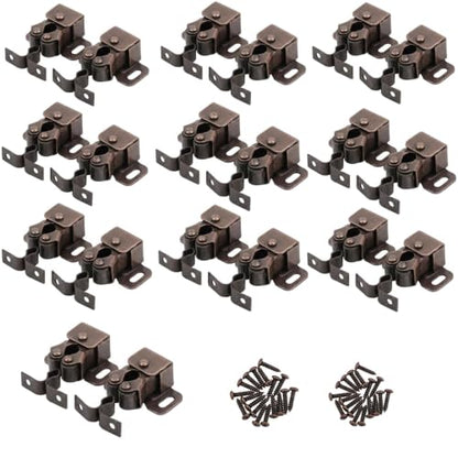 20Pcs Cabinet Latch Double Roller Catch Cabinet Door Catch Hardware
