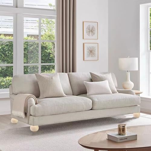 2 Inch Wood Furniture Legs Set of 4 Round Bun Feet Dresser Cabinet Sofa - size: 2inch