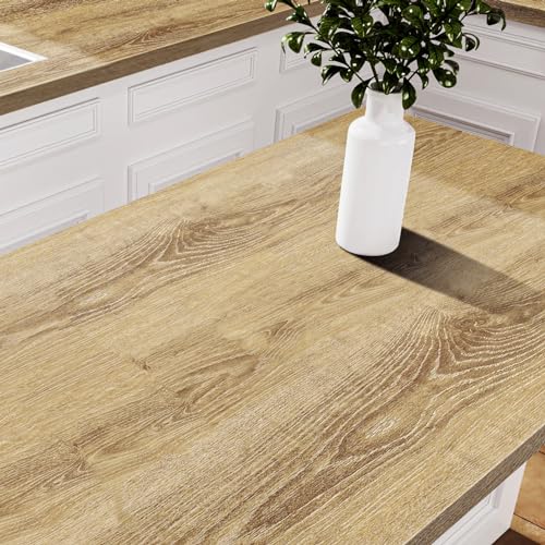 Light Wood Contact Paper Peel and Stick Natural Oak Wallpaper 12"x80" - size: 12" x 80"