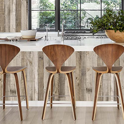 Yun-aeon Natural Wood-Grey Contact Paper Peel and Stick Wallpaper - color: Natural Wood-grey, size: 17.3" x 400"