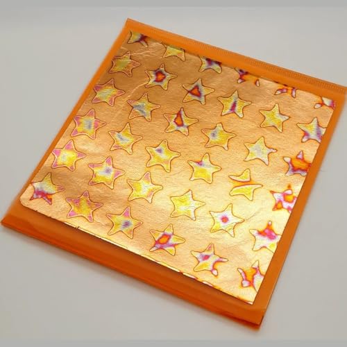 Tropical Glitz Patent Leaf Transfer Book 25 Sheets Auto-Grade Foil Sheets for Custom Paint, Gilding, and Art Projects (Variegated PV8) - color: Variegated PV8