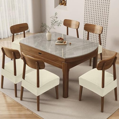 Genina Waterproof Chair Covers for Dining Room,Set of 2,Beige - color: Beige, size: 2PCS