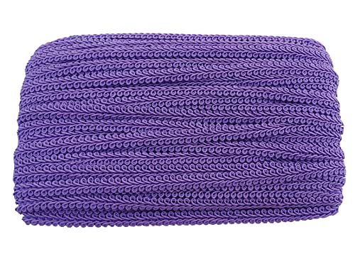 3/8 Inch Gimp Braid Trim 50 Yards for Upholstery Costume DIY Crafts (1308 Purple) - color: Purple