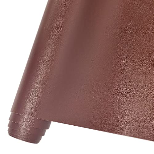 HYANG Smooth Solid Color SaddleBrown Faux Leather Sheets 1 Rolls 12"X53" (30cmX135cm),Faux Leather is Great for, Bows,Earrings Handmade DIY Craft Projects Making - color: Saddlebrown