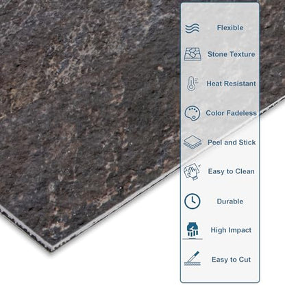 40-Sheet Flexible Stone Peel and Stick Backsplash Tile, 3" x 11.8" Oxide MCM Modified Clay Material Wall Covering, Subway Texture Self-Adhesive Wall Tiles for Kitchen Bathroom Fireplace - color: Oxide